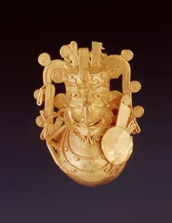 Aztekischer Voglgott (Gold)